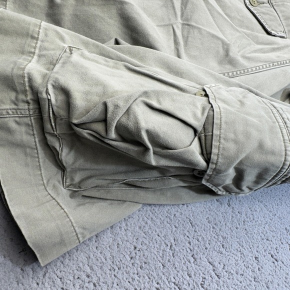 Polo Ralph Lauren Cargo Shorts Men 34x10 Khaki Safari Blue Label Worn Faders - Picture 14 of 16